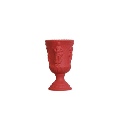 Élégant vase en céramique rouge, 9,1 po x 9,1 po x 15,8 po | 100% céramique de haute qualité, design durable et élégant | Parfait pour la décoration intérieure, les centres de table et les arrangements floraux | Idéal pour les salons et les bureaux