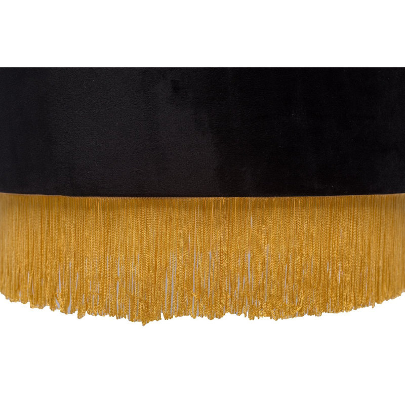 Abat-jour tambour en velours (araignée), H 8,66 po x l 13,78 po x P 13,78 po, Noir