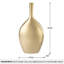 Vase décoratif en céramique or satiné 8 "Kuba-1241606445-1241606446