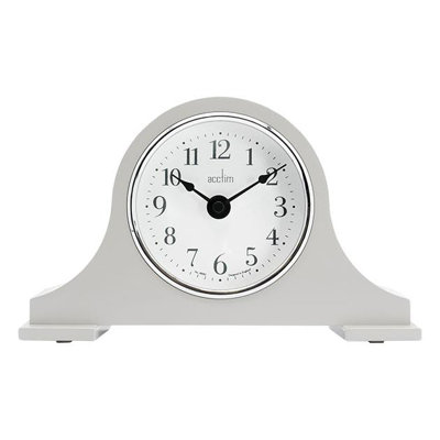 Analogue Quartz Movement / Crystal Tabletop Clock Grey
