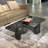 Simple rectangular marble coffee table-104090402
