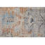 Tapis décoratif à médaillon transitionnel ivoire / bleu / orange Ramey-100851821
