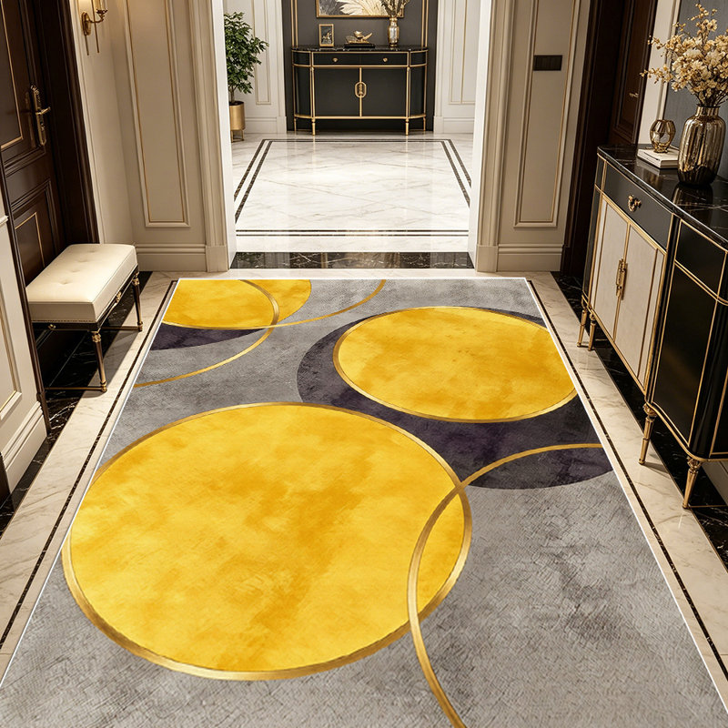 Light luxury geometric art carpet, soft and easy to clean, suitable for living room, bedroom, dining room, office and other indoor spaces