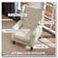Chaise d'appoint capitonnée avec accoudoirs ronds et pieds en bois-346685241
