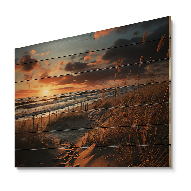 Photo de plage Sables d'or XXII sur bois, H 30 po x l 40 po x P 0,78 po