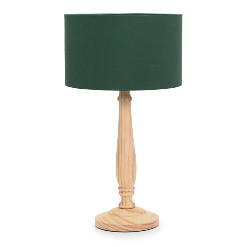 Annum Wood Table Lamp, No, White, White