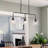 3-light Water Glass Kitchen Island Pendant