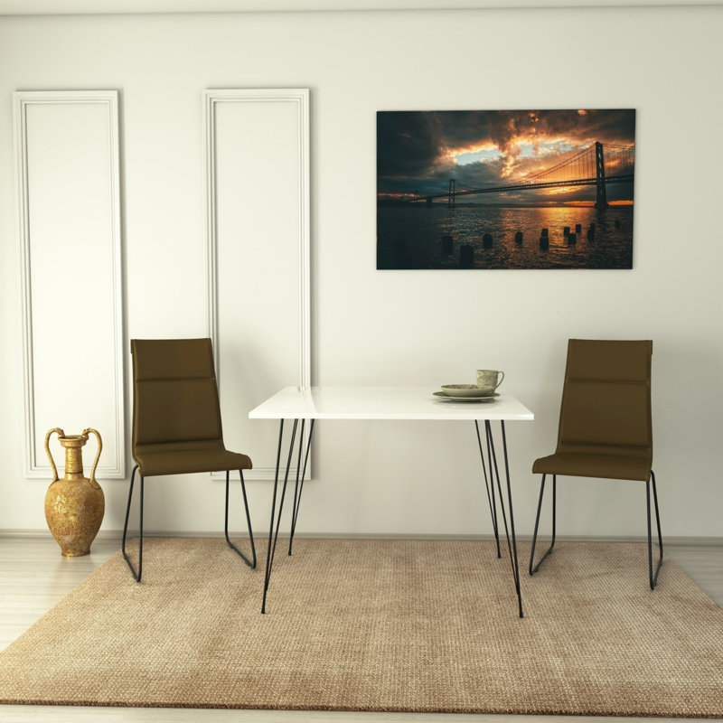 Orrwell Dining Table, Shiny White