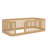 Stylish Twin Wood Floor Bed Frame Boasting Chic Fence Detailing-2070258316