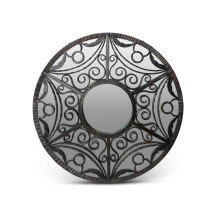 Round Metal Wall Mirror, 25" x 25"