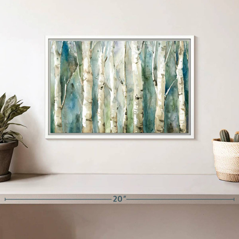 Birch River Walk, Cadre flottant blanc, 13 po x 9 po