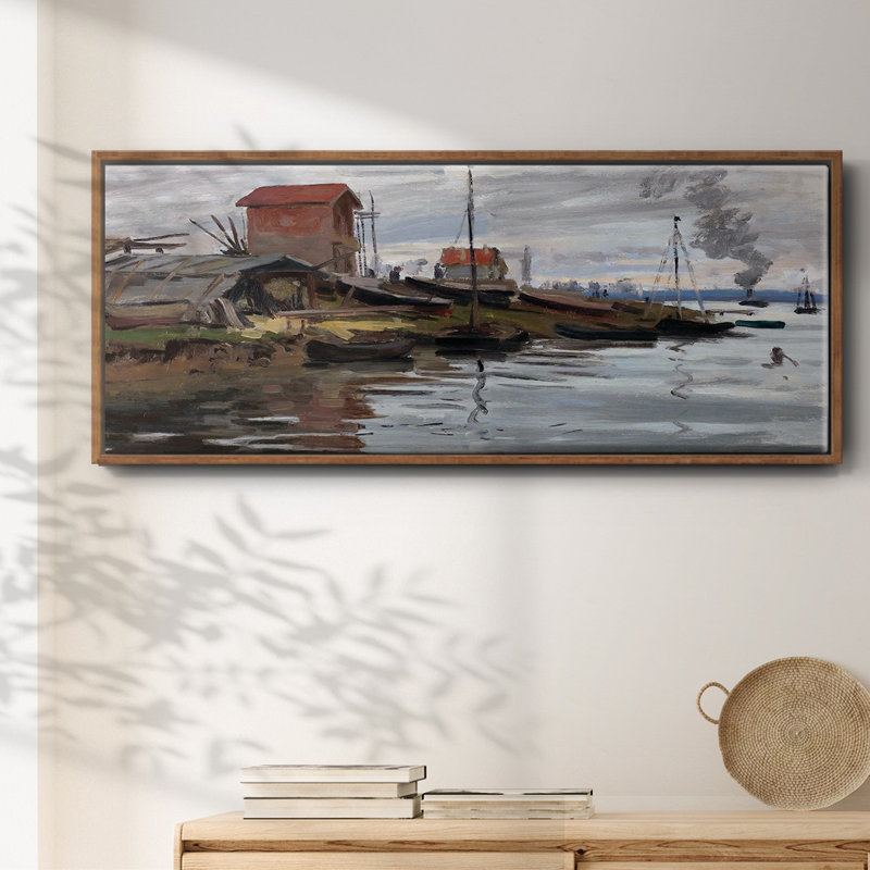 «The seine at petit» - Toile encadrée, H 20 po x l 50 po
