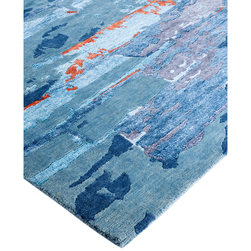 Overdyed One-of-a-Kind Rectangle 8'3" X 10'3" Hand Knotted Area Rug