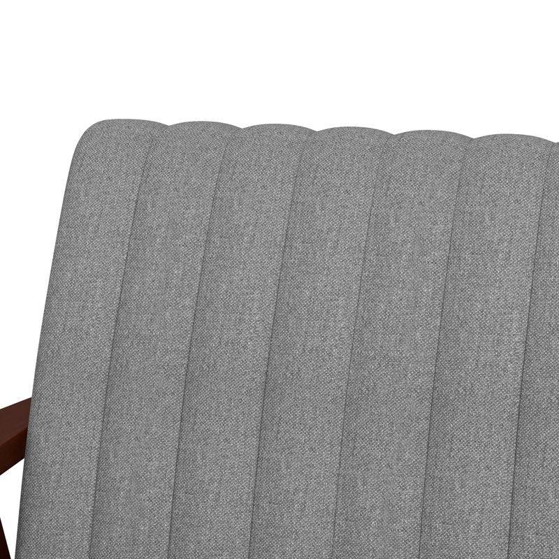 Alle Modern Accent Chair Upholstered Armchair for Bedroom Living Room Grey