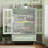 38'' Tall Storage Cabinet With Glass Doors For Living Room,Small Floor Buffet Cabinet With Drawer,Mint Green-117419176