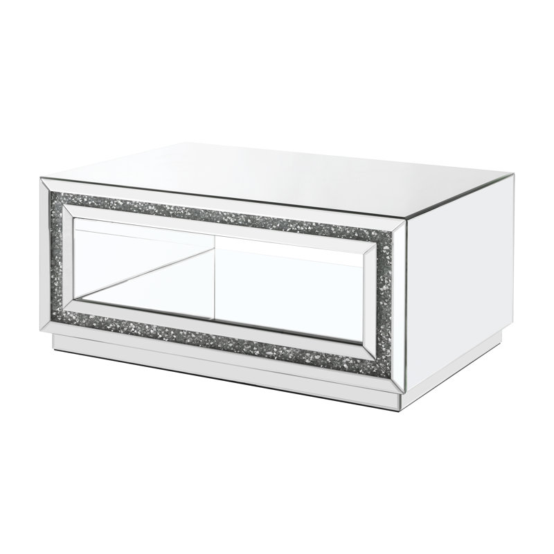 Table basse avec rangement en miroir Lisle