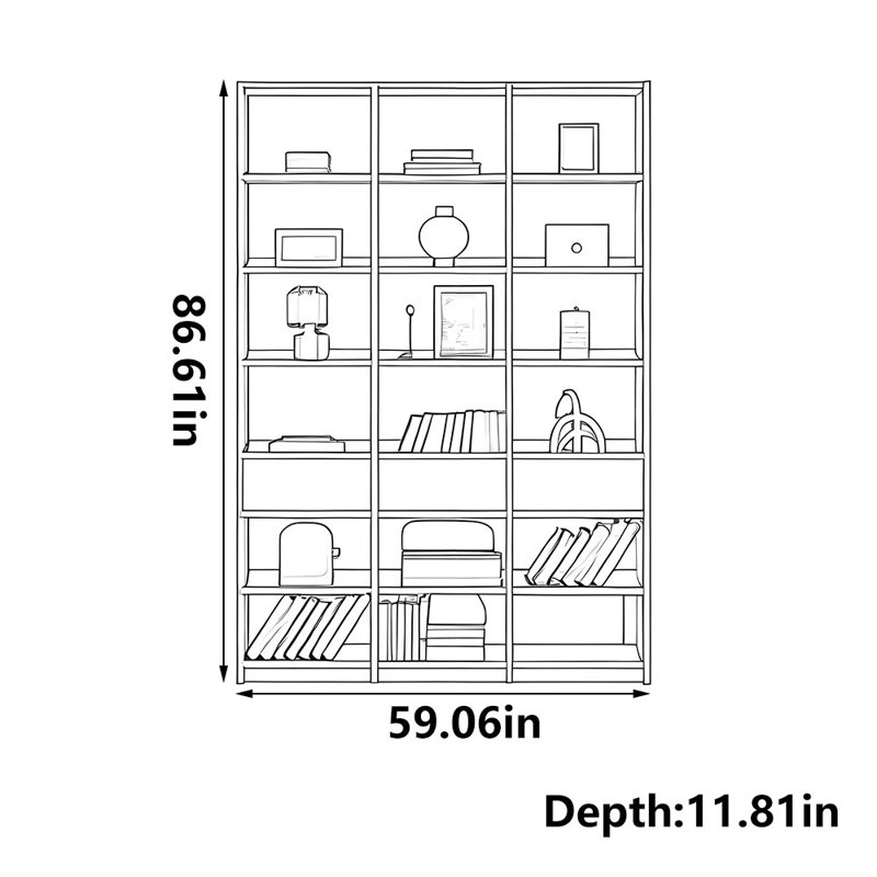 Light luxury large storage bookcase