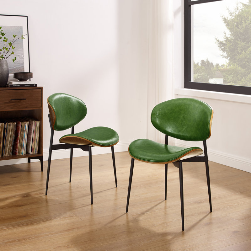 46cm H Upholstered Side Chair, Green