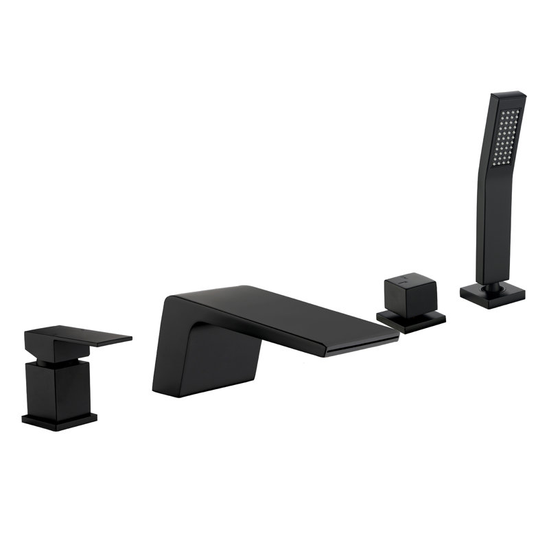Deck Tub Spout, Matte Black