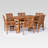 Alfonsi 6 - Person Acacia Solid Wood Patio Dining Set Umbrella Hole Included Rectangular Table-333846973