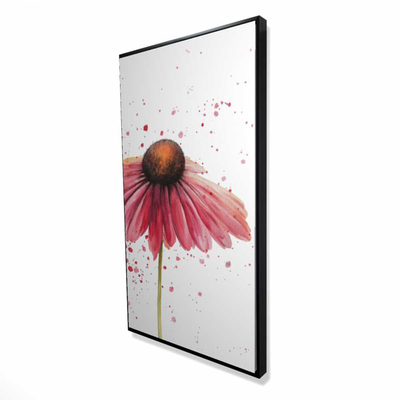 Rose marguerite - Toile encadrée illustrative pour la décoration intérieure