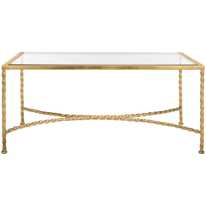 Vera Glass Cocktail Table, Gold