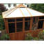 Pavillon jardin de patio en bois massif l 11 pi. x p 11 pi. solaire
