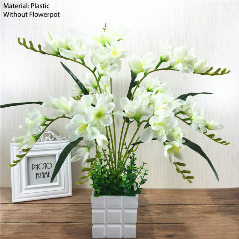 Artificial Orchid Flower Arrangement, White