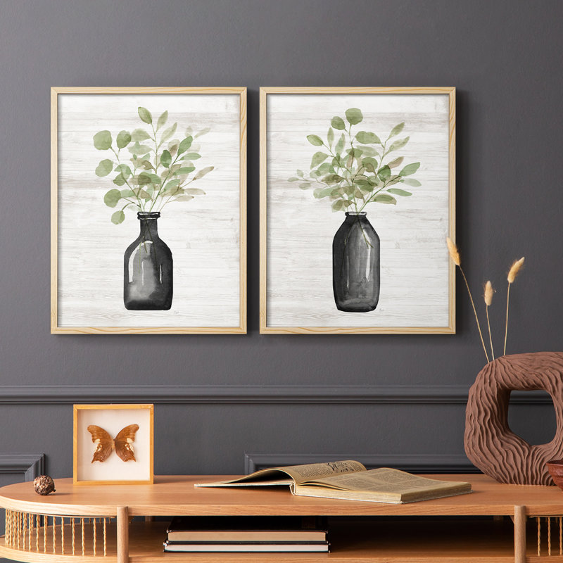 Summers Foliage I-Premium Framed Print -Ready to Hang - No Nails Required - No Nails Required, Natural Wood, 11" H x 18" W