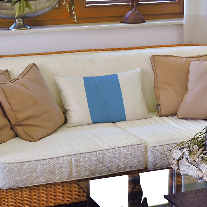 Housse de coussin lombaire Atlanta, Bleu danube/ blanc cassé, Houston