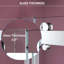 Double porte de douche coulissante sans cadre avec verre transparent de 3/8 po-112539365