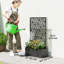 Boîte à fleurs en métal avec treillis, grand jardin surélevé de 44,5 po-1076824156