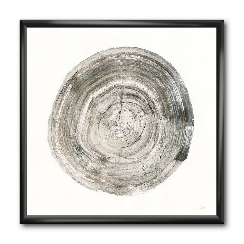 «Circle Natural Elements IV», reproduction sur toile encadrée, H 16 po x l 16 po x P 1 po, Cadre noir