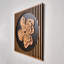 Art mural floral en bois - Décor en relief de fleurs modernes en couches 3D (petit, sans cadre)-1719210867