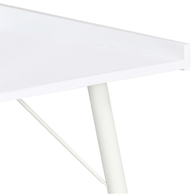 Abiba Metal Base Writing Desk, White