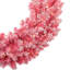 Couronne de Noël artificielle rose floquée pré-éclairée - lumières claires-1743919592