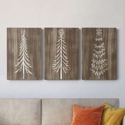 " Barnwood Wonderland IX " 3 - Pieces Painting Print