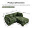 Canapé modulaire en chenille à 2 sièges avec détails ruisselés, repose-pieds mobile, mousse à haute densité, coussins de dossier en forme de L, assemblage facile, pour le salon, la chambre à coucher-1069842546-1069842547