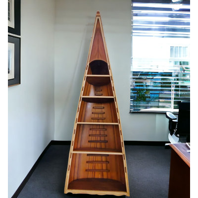 21" Wood and Solid Wood Four Tier Boat Bookcase