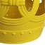 Lucky Coins - Tabouret de jardin à tambour en forme d'anneaux entrelacés en céramique jaune mat contemporain de 16 po, table d'appoint intérieure et extérieure, siège et support pour plante-2081205128