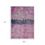 Tapis intérieur lavable abstrait 9 pi x 12 pi vert rosé et menthe