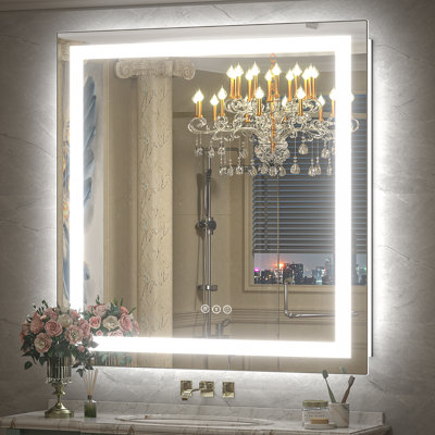 Front & Back LED Anti-Fog Tempered Glass Bathroom/Vanity Mirror - Basics by Wayfair™