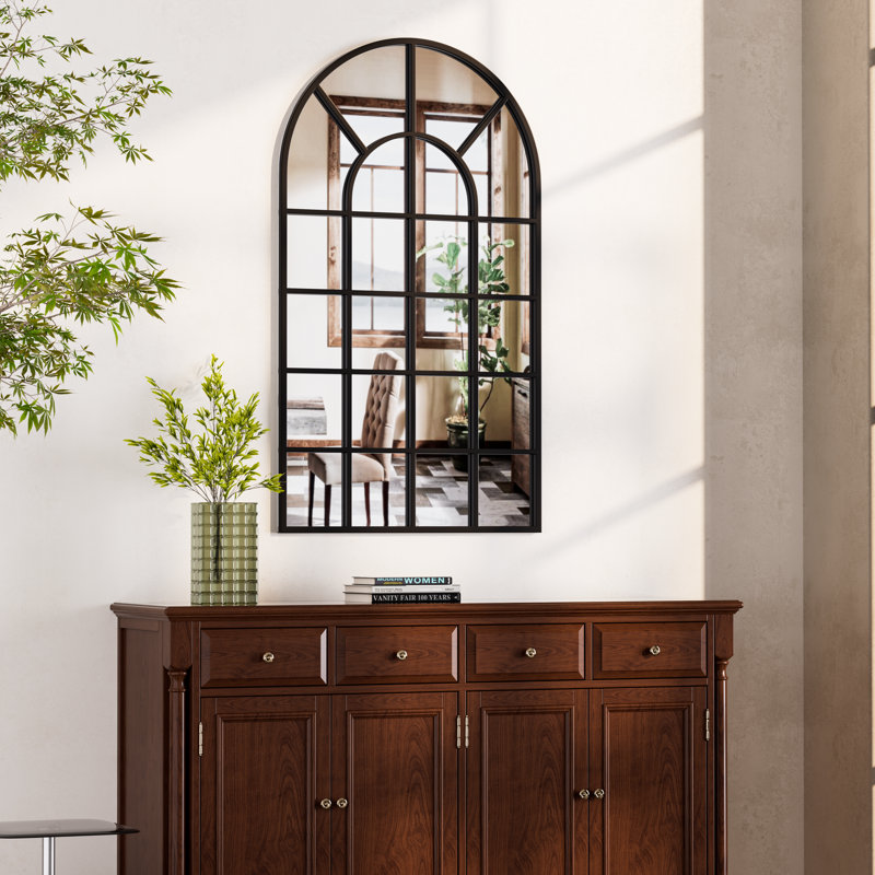 Miroir d'appoint Bayliff, 50 po x 29 po, Panneau de fenêtre