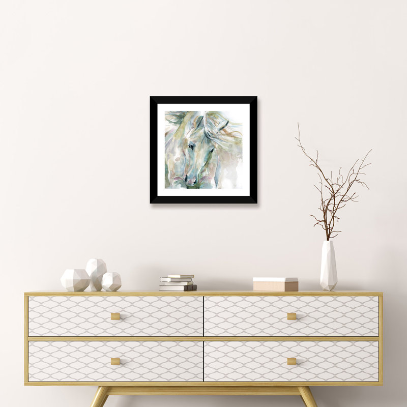 «Exuberant Spirit» par Carol Robinson, reproduction d'art, H 16 po x l 16 po x P 1 po, Papier encadré noir