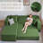106.5" Convertible L-Shaped Sectional Sofa Bed, 4-In-1 Corduroy Floor Couch, High-Resilience Foam, 1300LBS Capacity, Green-1774455267