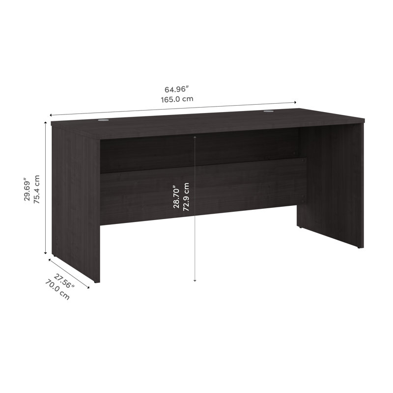 Coquille de bureau Areke 65W., Érable gris anthracite