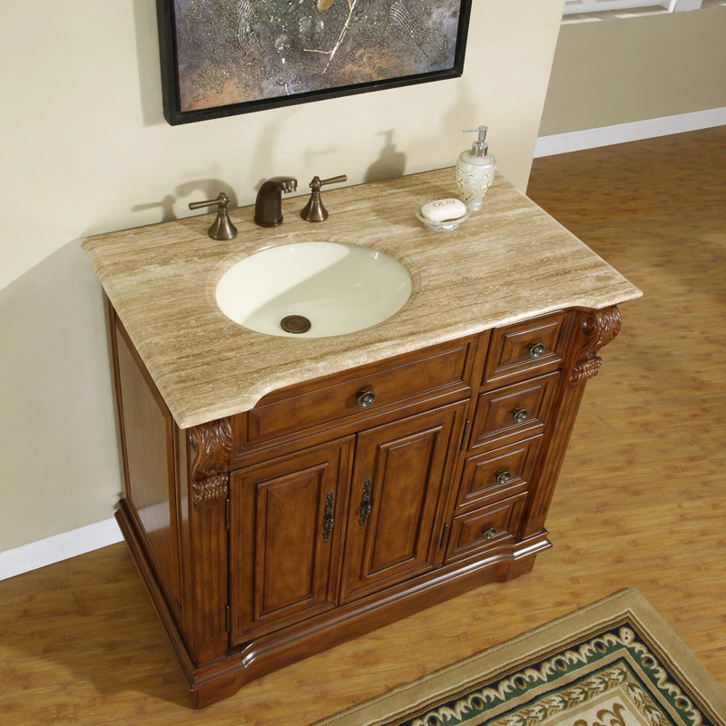 Ensemble de meuble-lavabo simple 38 po Tacoma, Lavabo à gauche