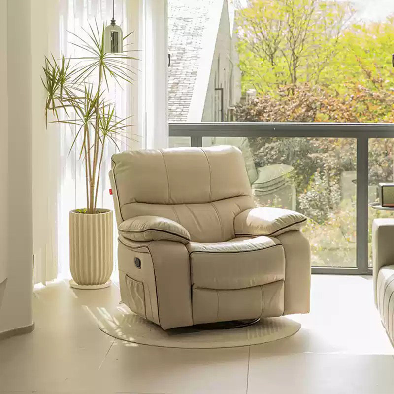 Silent adjustable recliner, Off-White