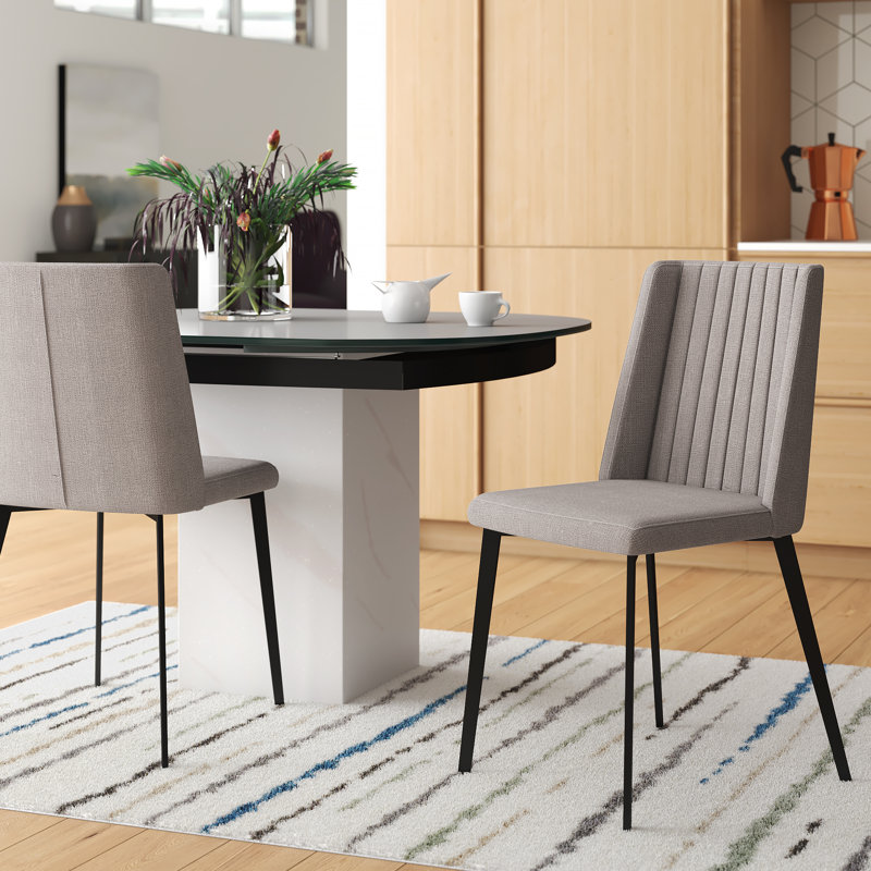 18.5'' H Upholstered Side Chair, Gray