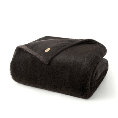 Chinchilla Faux Fur Throw Blanket